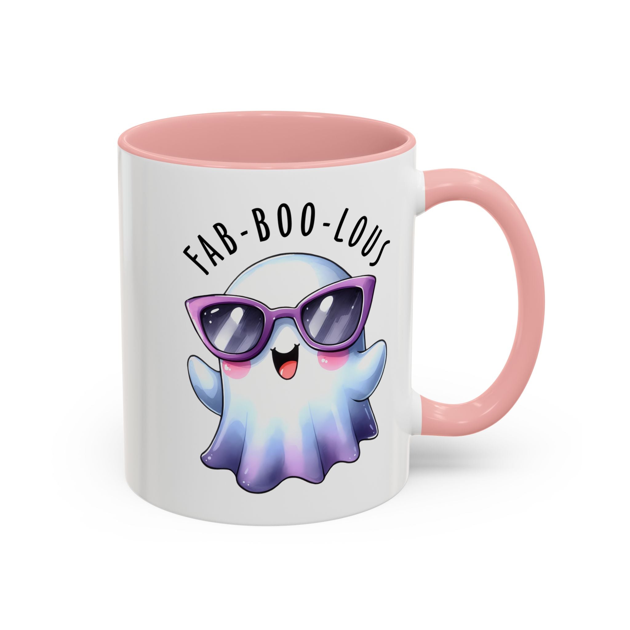 Fab-Boo-Lous Ghost Coffee Mug | Cute Halloween Mug, Fun Gift for Ghost Lovers, Spooky Seasonal Decor, Adorable Tea Cup