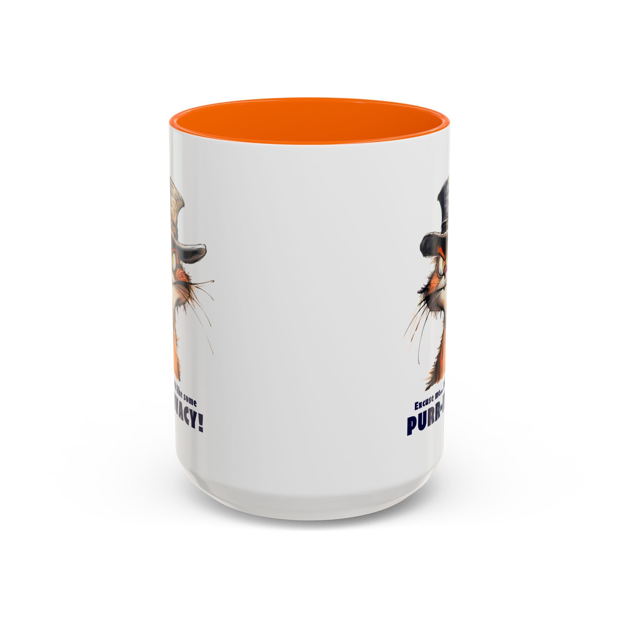Funny Cat Coffee Mug - Purr-ivacy & Puppy Humor, Gifts for Cat Lovers, Home Office Accessories, Birthday, Pet Owner Mug