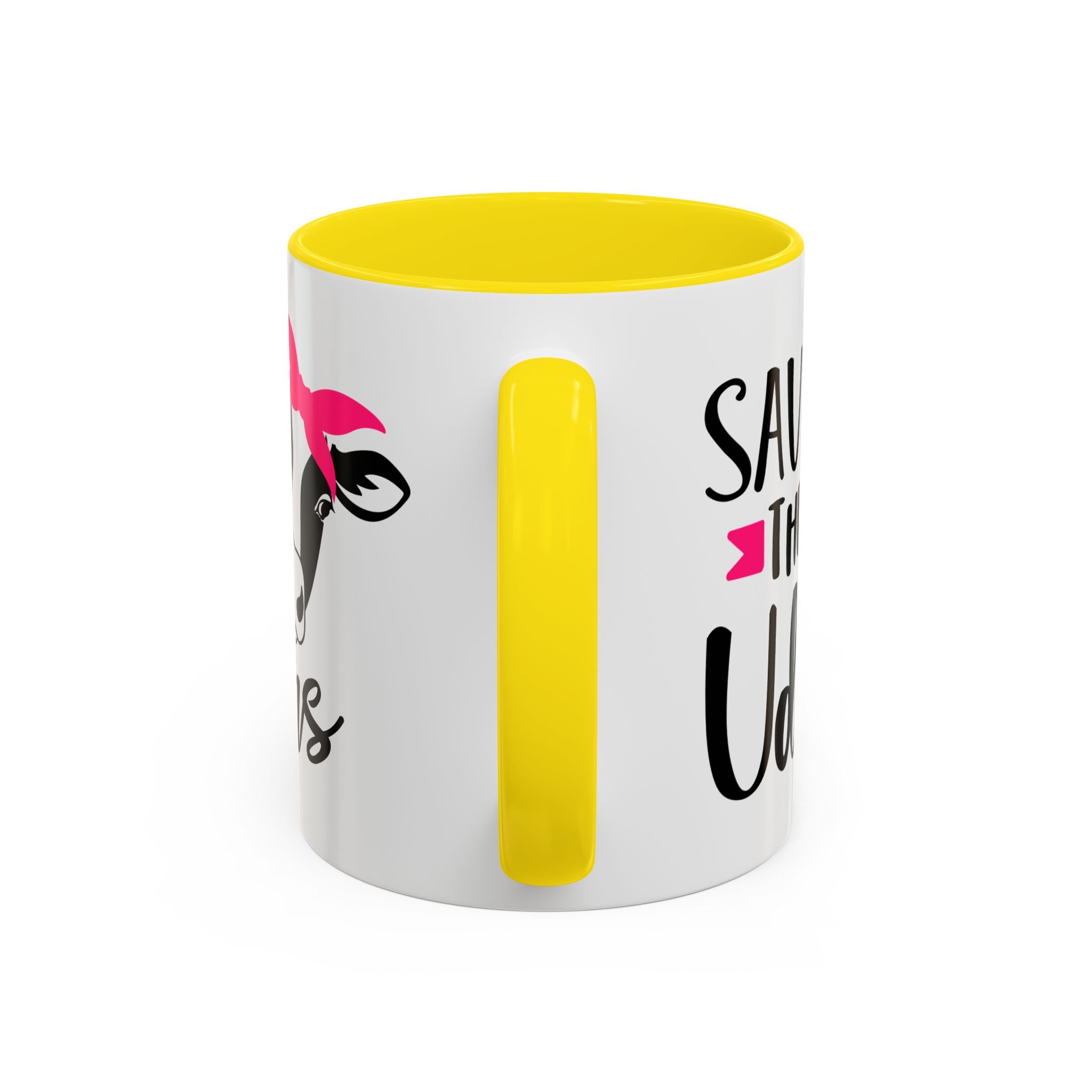 cancer awareness Cute Cow Mug - Save the Utters Coffee Cup, Gift for Animal Lovers,  Mug, Unique Birthday Gift
