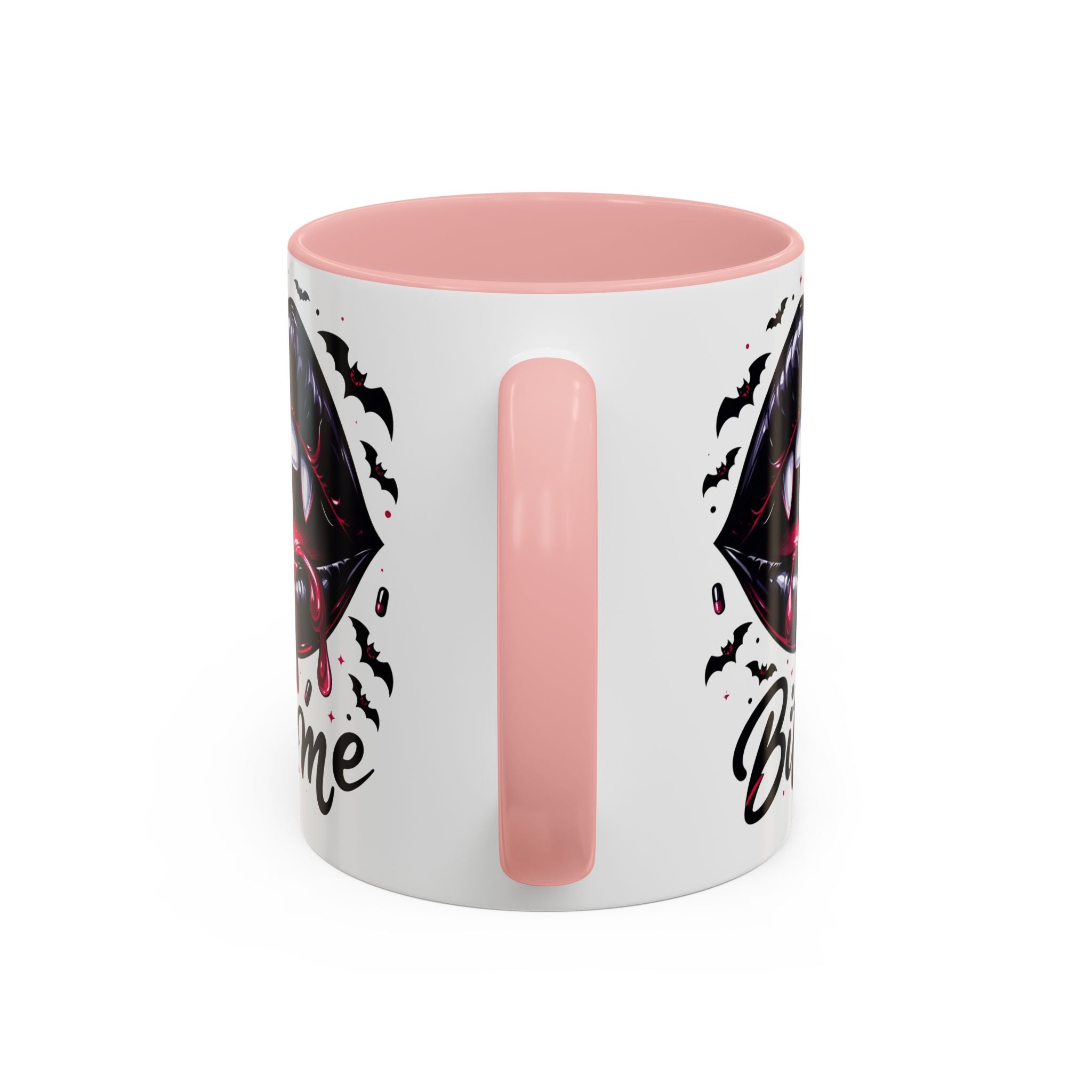 Vampire Themed Coffee Mug - "Bite Me"  halloween bats horror art cup