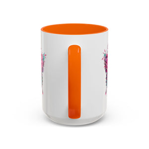 Stronger Than The Storm Accent Coffee Mug - Inspirational Butterfly Design