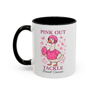 Breast Cancer Awareness Coffee Mug, Pink Out Tackle Duck Design, Supportive Gift for Fighters & Survivors, Cheerful Office Decor, [...]