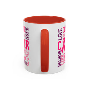 Inspirational Cancer Awareness Coffee Mug, Support Gift, Hope for Survivors, Breast Cancer Month, Motivational Mug, Encouragement Mug