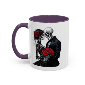 Romantic Skeleton Coffee Mug, Skull Love Mug, Gothic Gift, Halloween Decor, Couple Mug, Unique Coffee Cup