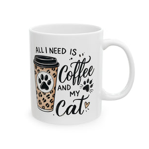cat Paw Print  Coffee Mug - Perfect Gift for cat Lovers, Animal Enthusiasts, Birthdays, Pet Owners