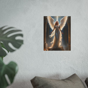 Blonde angel with wings Fine Art Posters