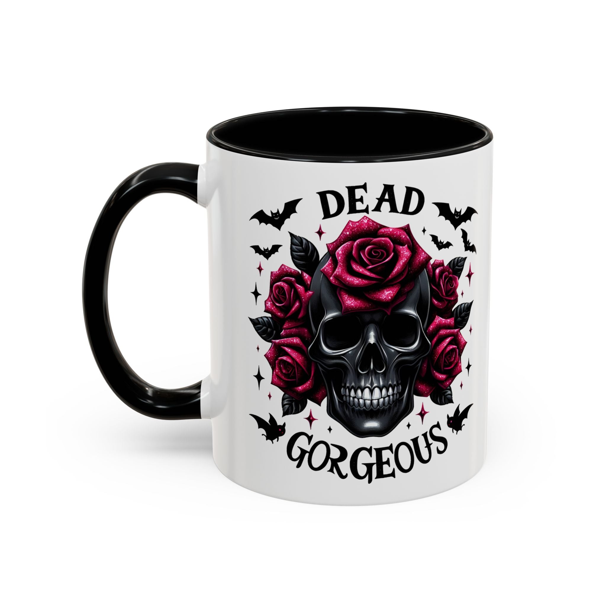 Gothic Skull Coffee Mug - Dead Gorgeous Design halloween horror art goth