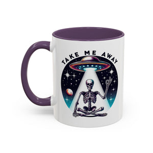 Galactic Skeleton Coffee Mug, Take Me Away Mug, Space-Themed Mug, Unique Gift for alien Lovers, Sci-Fi Cafe Mug