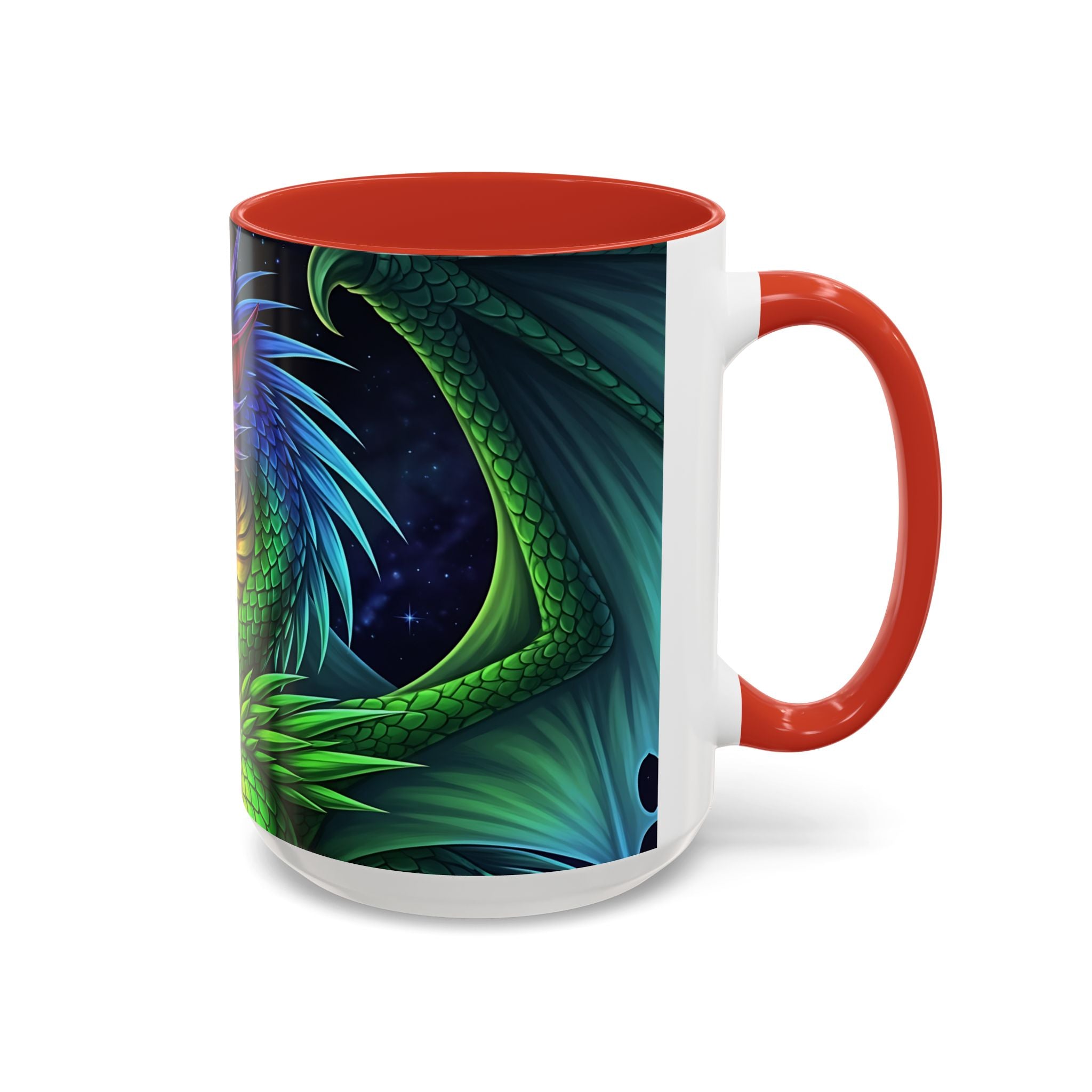 green  Dragon Accent Coffee Mug - 11 & 15oz Fantasy Drinkware