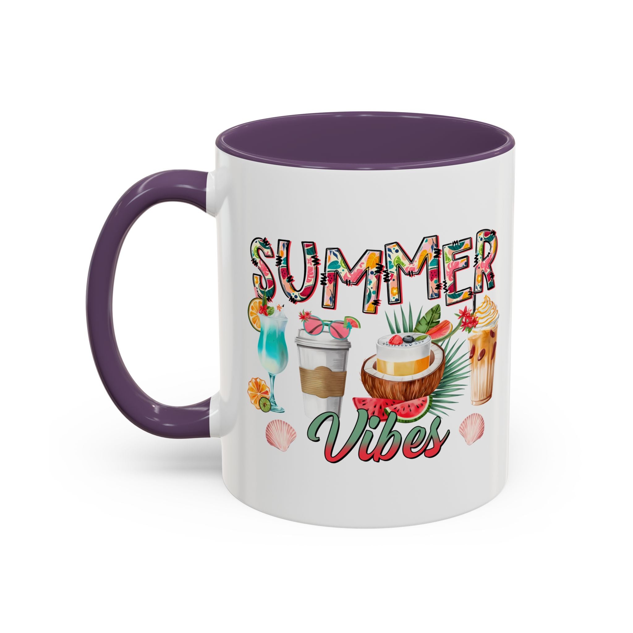Summer Vibes Accent Coffee Mug - 11oz & 15oz - Perfect for Sunny Days & Celebrations