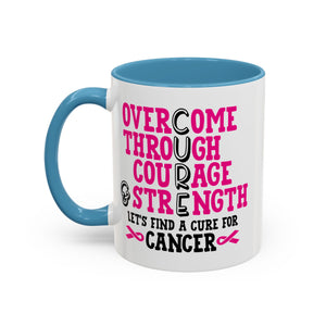 Inspirational Coffee Mug for Cancer Awareness, Gift for Supporters, Fundraising Mug for Breast Cancer, Motivational, 11oz, 15oz