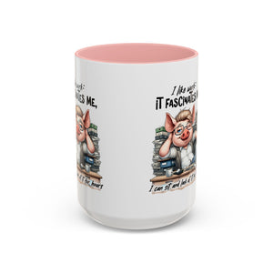 Whimsical Pig Coffee Mug, Funny Gift for Animal Lovers, Unique Office Mug, Cute Coffee Cup, Perfect for Birthdays, Holidays