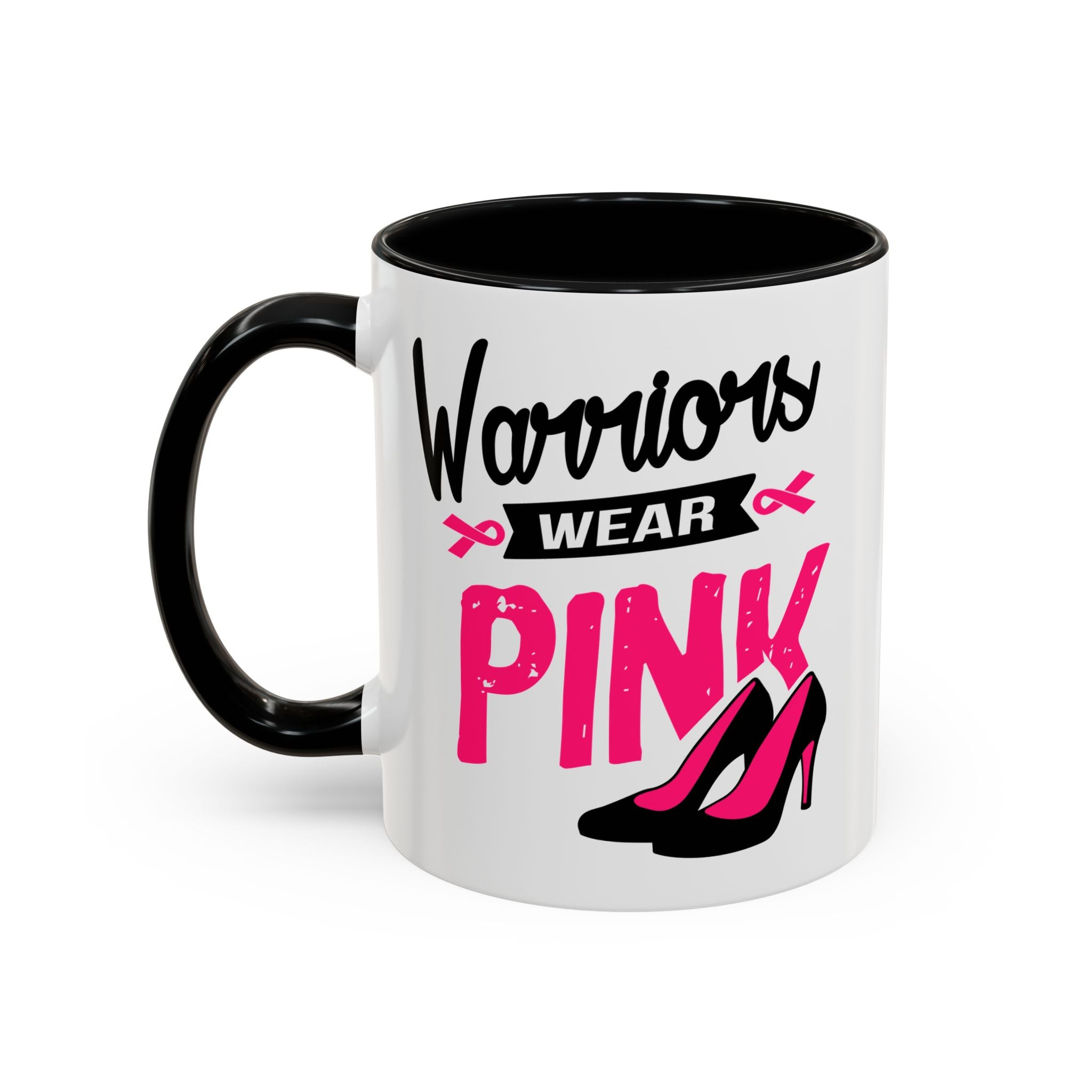 Breast Cancer Awareness Coffee Mug, Inspirational Gift, Warrior Mug, Pink Ribbon Awareness, Supportive Beverage Cup