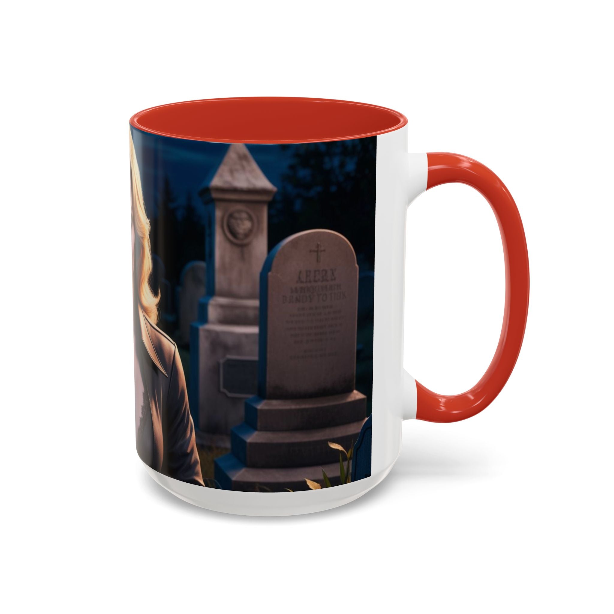 Vampire Beauty Coffee Mug – Gothic Graveyard Accent Mug fantasy horror