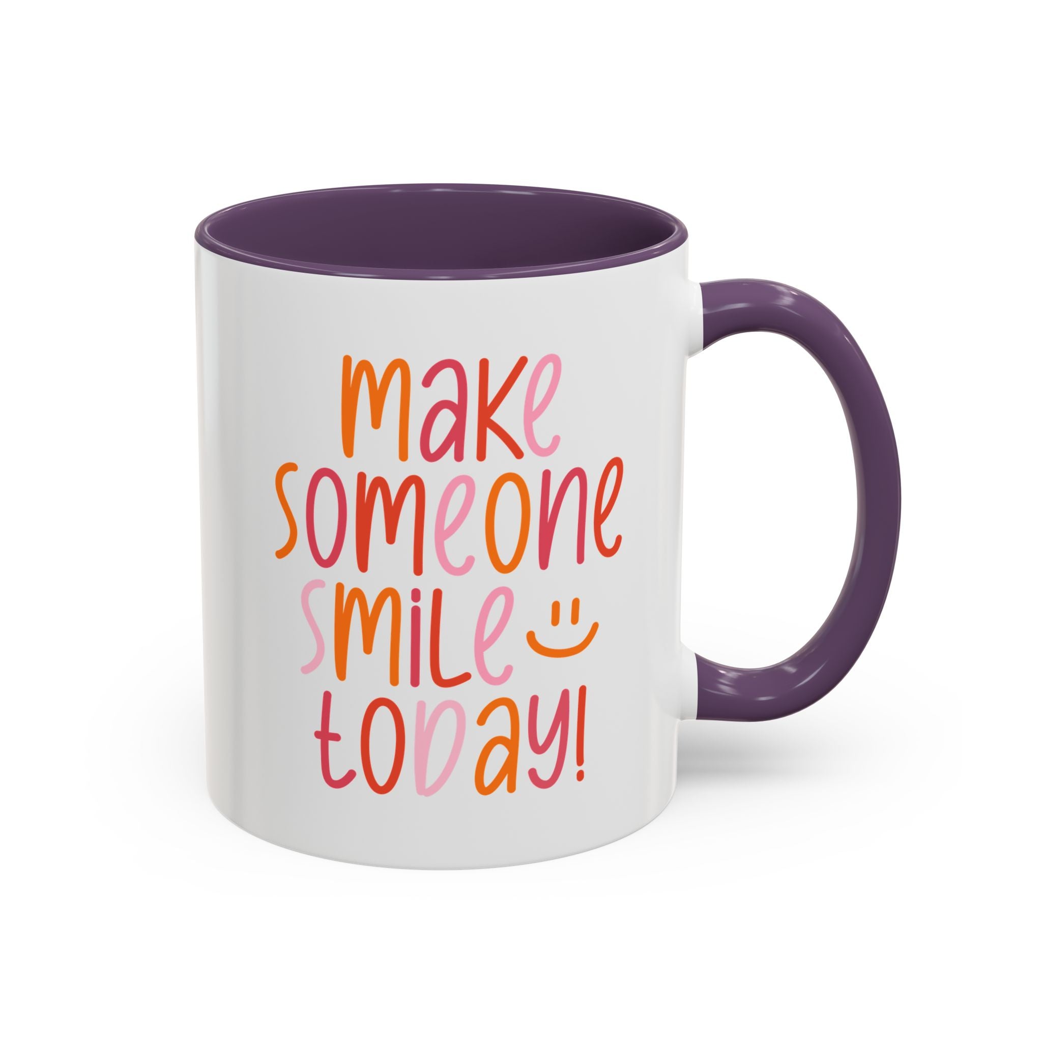 Motivational Coffee Mug - Make Someone Smile Today! - Gift for Friend, Inspirational, Cute Coffee Cup, Office Mug, Cheerful Drinkware