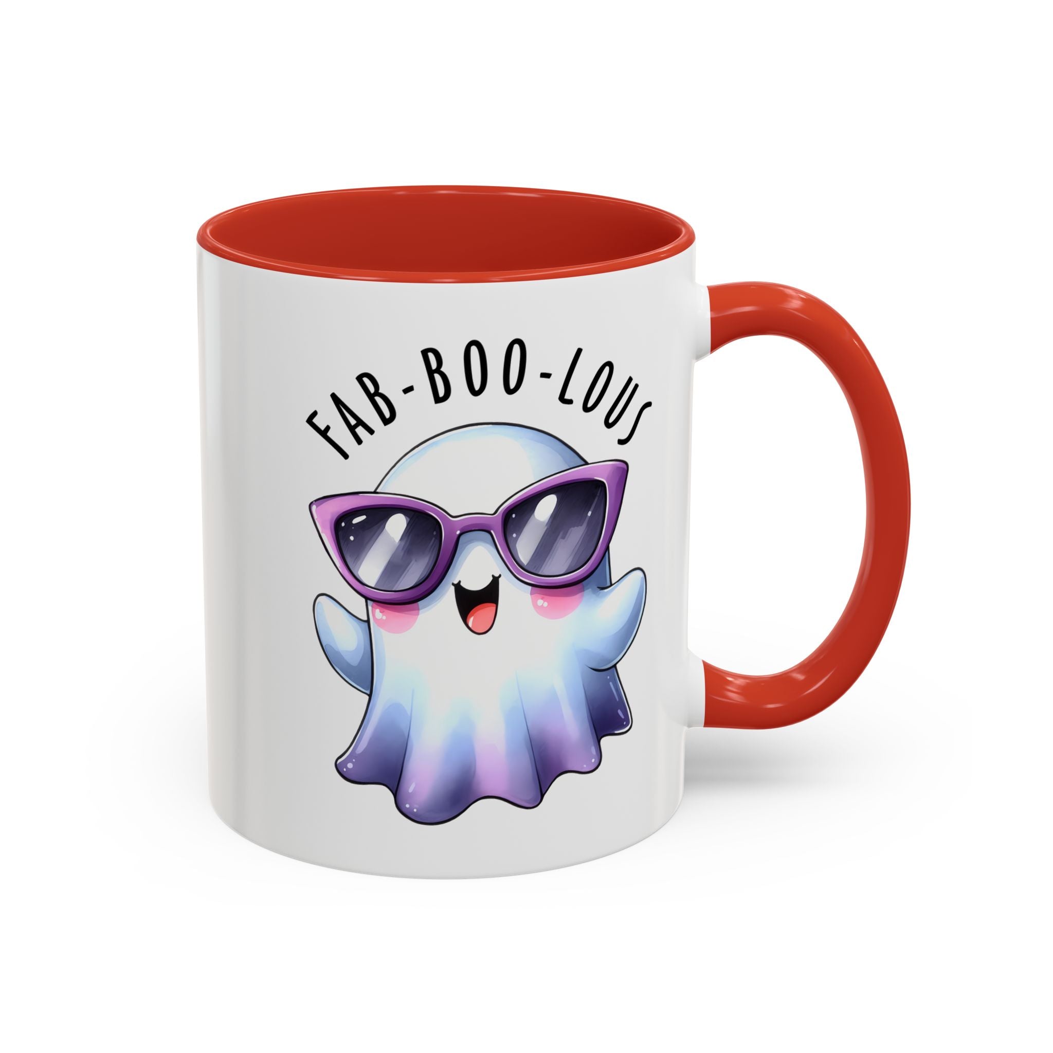 Fab-Boo-Lous Ghost Coffee Mug | Cute Halloween Mug, Fun Gift for Ghost Lovers, Spooky Seasonal Decor, Adorable Tea Cup