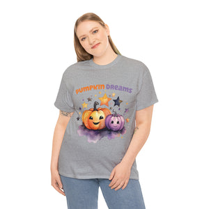 Halloween t shirt pumpkin dreams pastel colors gift for whole family fall fun stocking stuffer Unisex Heavy Cotton Tee