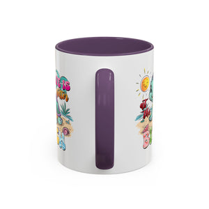 Beach Vibe Accent Coffee Mug - "Life is Better at the Beach" Design turtle animal lover