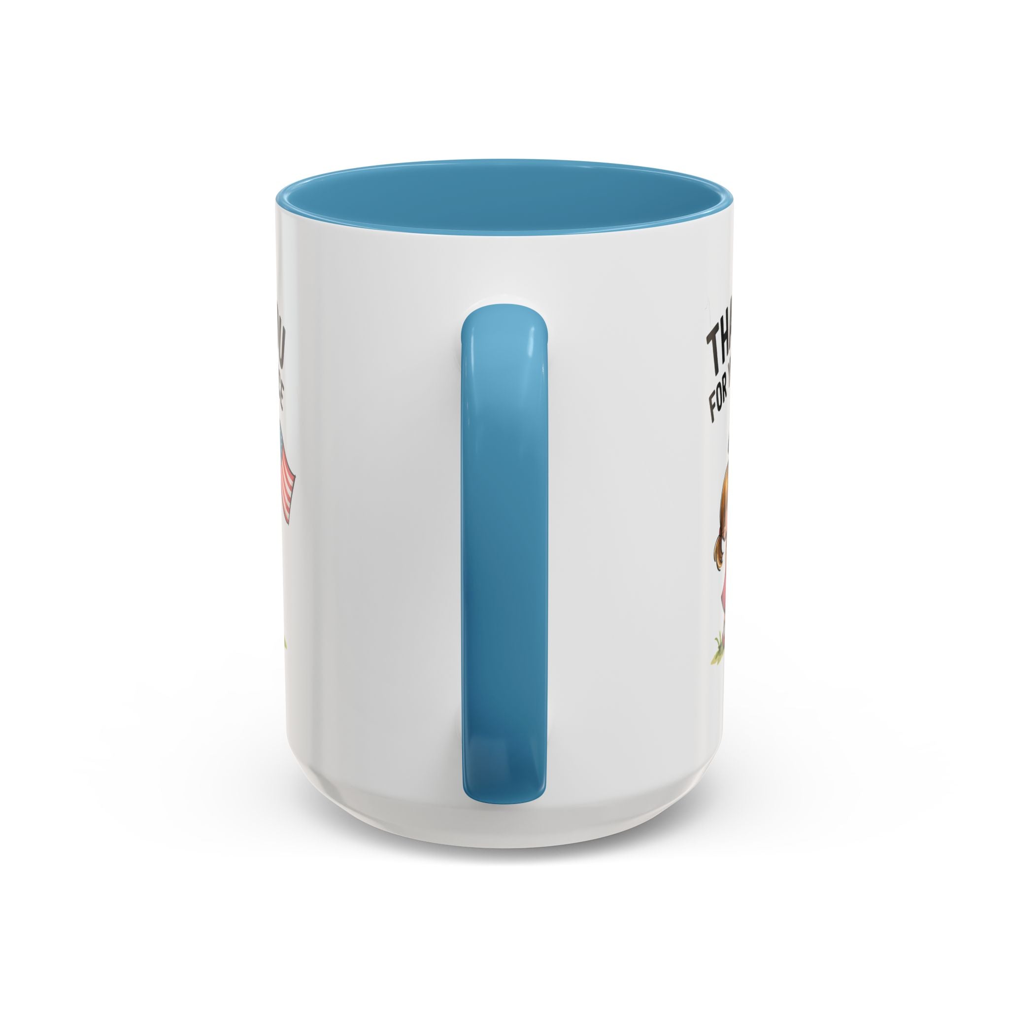 Thank You for Your Service Coffee Mug - 11oz & 15oz Accent Mugs for Veterans Appreciation
