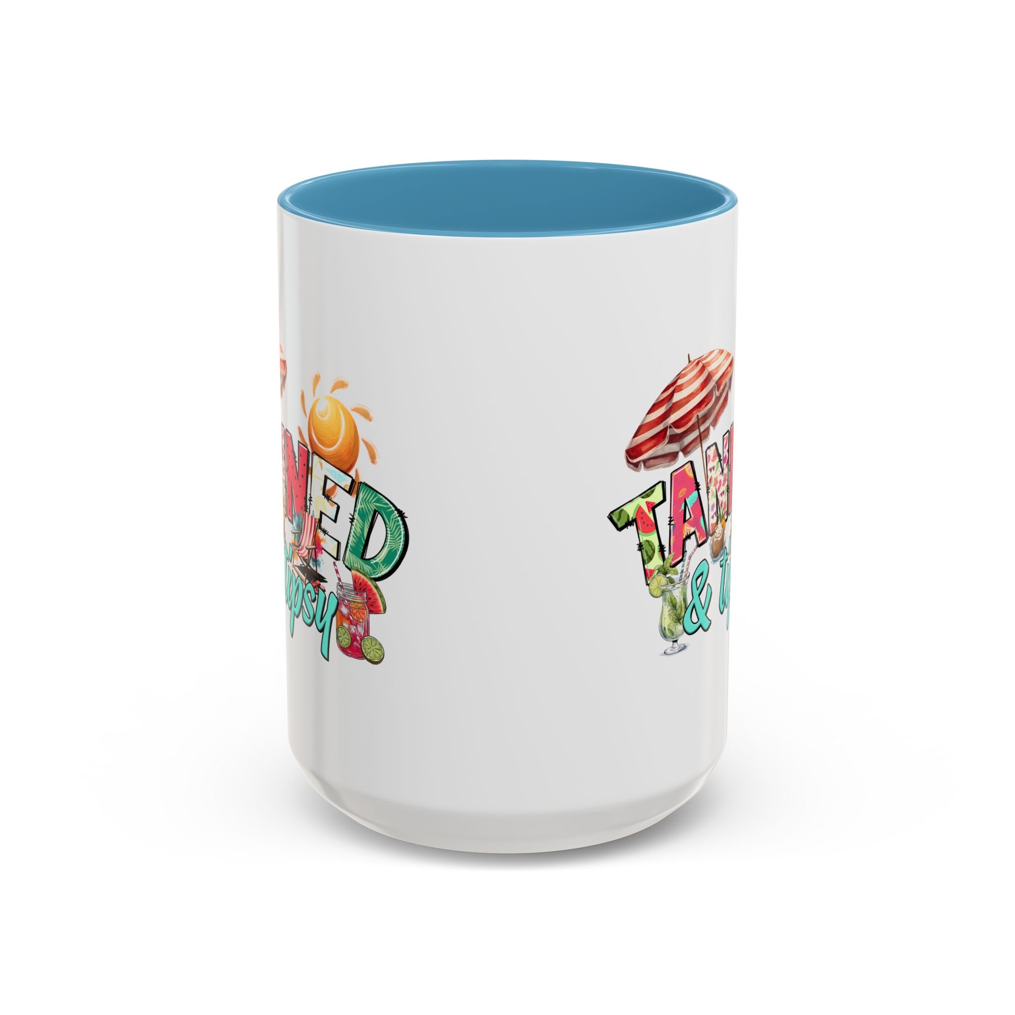 Tanned & Tipsy Accent Coffee Mug - Perfect for Summer Vibes & Beach Lovers party