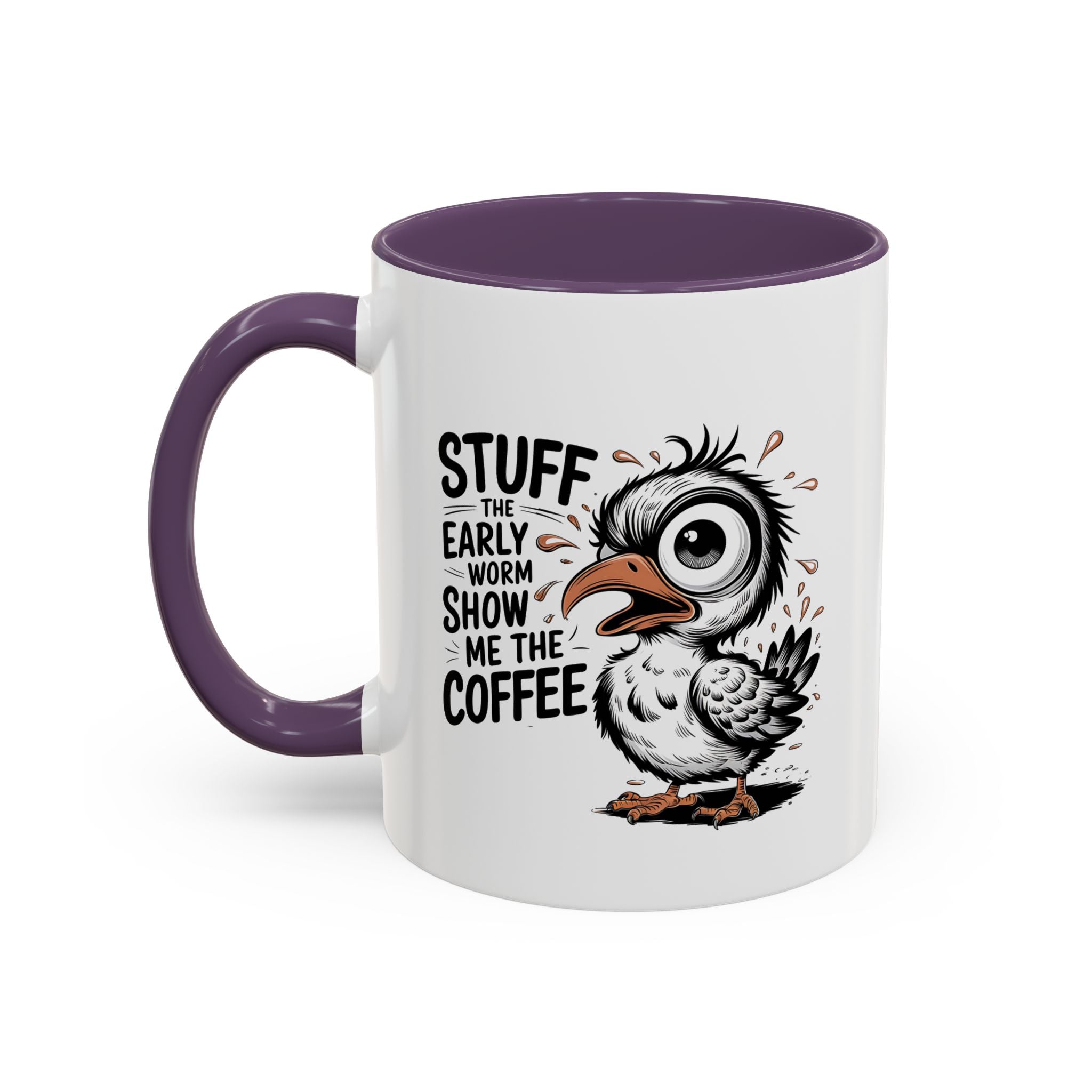 Quirky Coffee Mug with Owl Design | Gift for Coffee Lovers, Unique Office Mug, Fun Morning Coffee Cup, Bird-Themed Mug, Early Bird Gift