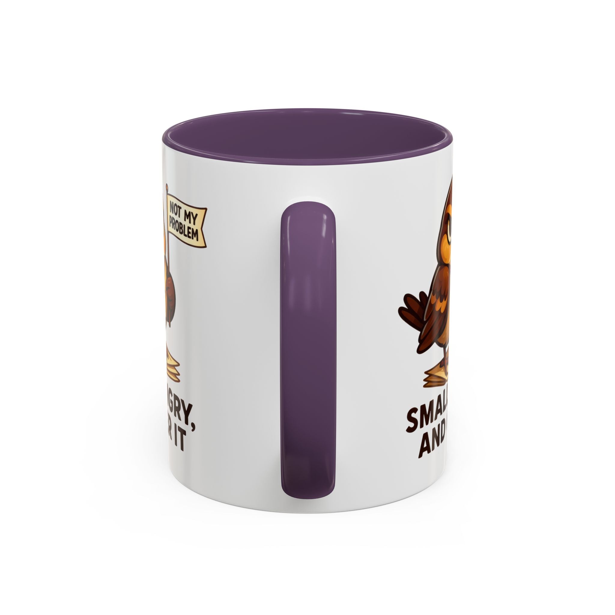 Funny Owl Coffee Mug, not my problem  Small Angry Owl Cup, Coffee Lover Present, Quirky Office