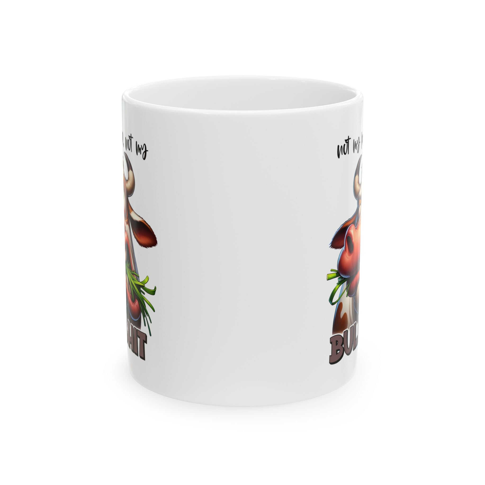 Funny Cow coffee Mug - Not My Bull, Unique Gift for Animal Lovers, Coffee Cup for Birthdays, Housewarming, Farmhouse Kitchen Decor