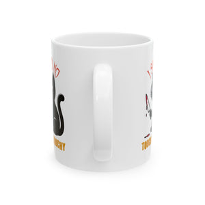 Funny Cat coffee Mug - halloween attitude Cat Lovers, Birthday Present, Coffee Lovers, Home Office Decor, Animal Lover Gift