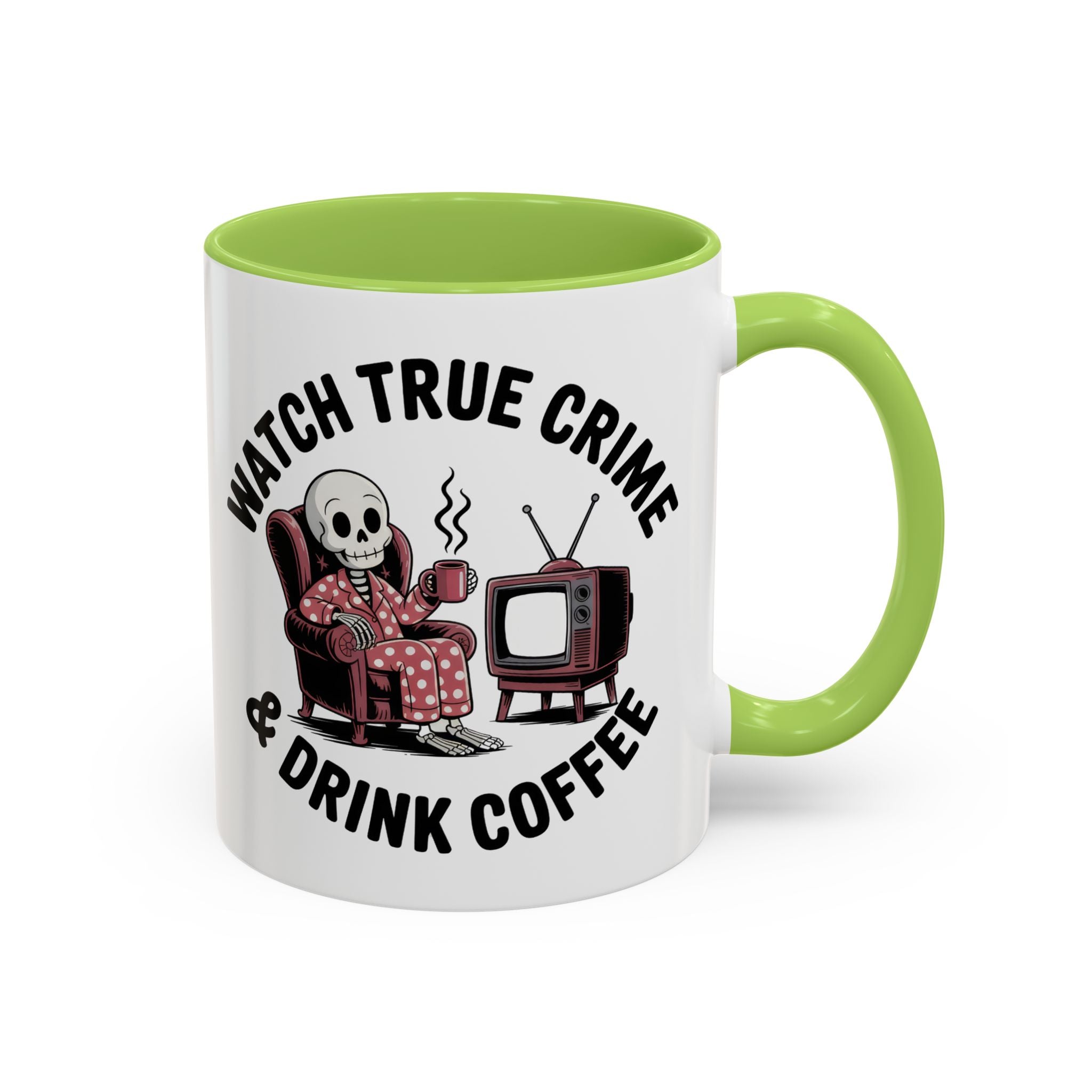 watch True Crime drink coffee  Coffee Mug hobby fun