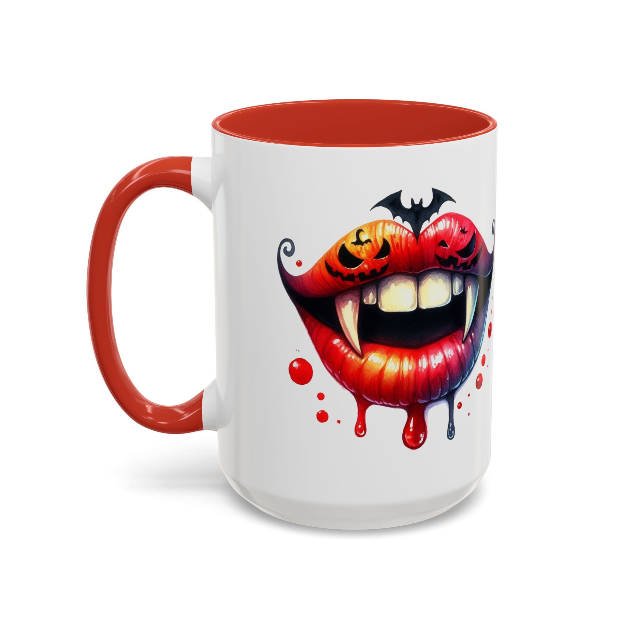 Halloween Vampire Coffee Mug, Spooky Drinkware, Goth Kitchen Decor, Pumpkin Mug, Horror Lover Gift