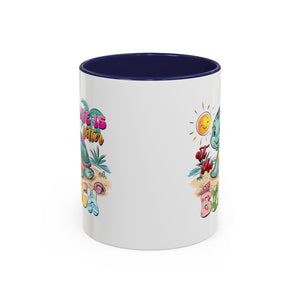 Beach Vibe Accent Coffee Mug - "Life is Better at the Beach" Design turtle animal lover