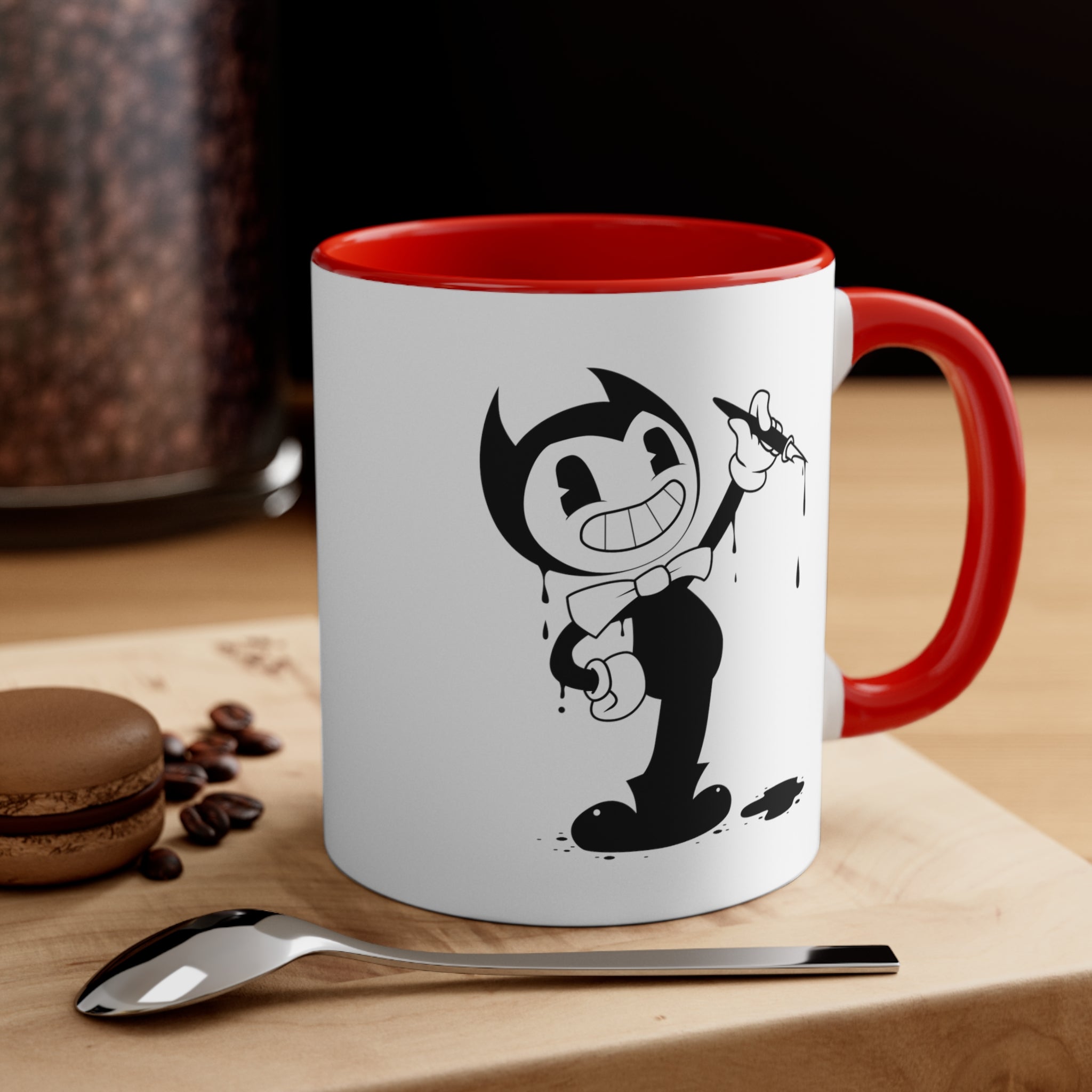 cartoon ink pen Accent Coffee Mug, 11oz