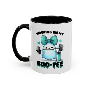 Fitness Motivation Coffee Mug, Workout Gift, Gym Decor, Boo-Tee Lover's Cup, Cute Ghost Mug