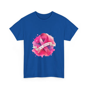 Empowering Cancer Awareness Tee - She is Strong, Support Shirt, Gift for Survivors, Pink Ribbon Apparel, Breast Cancer Awareness