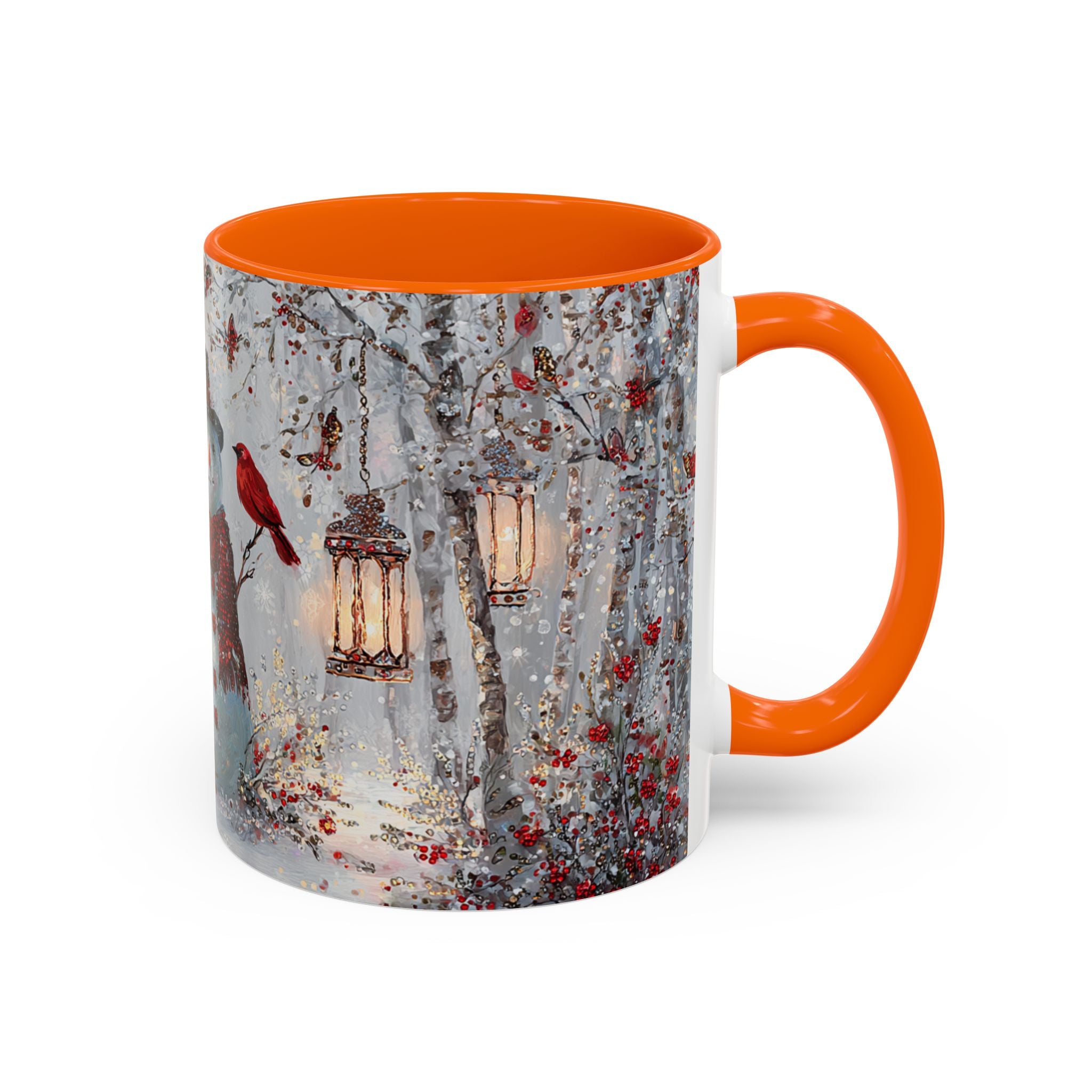 Winter Wonderland Coffee Mug - Snowman & Cardinals Design (11/15oz)