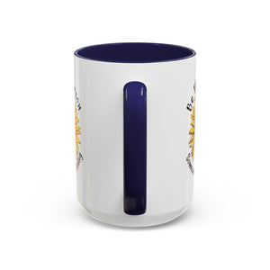Sunflower Smile Accent Coffee Mug - Cheerful Gift for Friends, Inspirational Mug, 11oz/15oz, Daily Motivation, Brighten Someone's Day