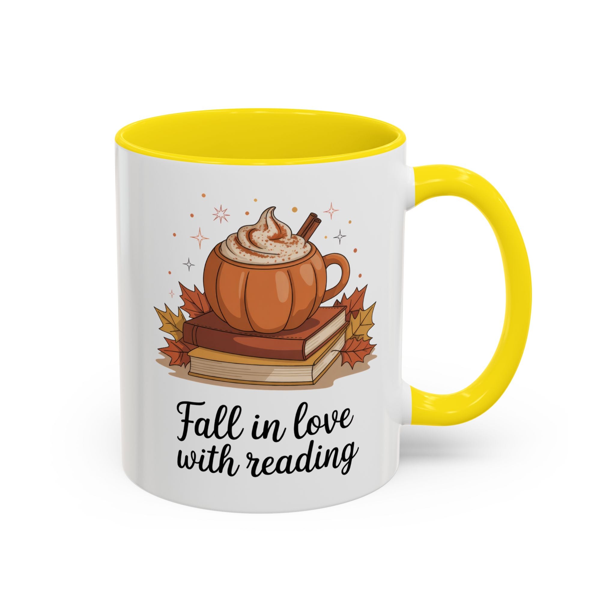 Fall-Themed Coffee Mug for Book Lovers