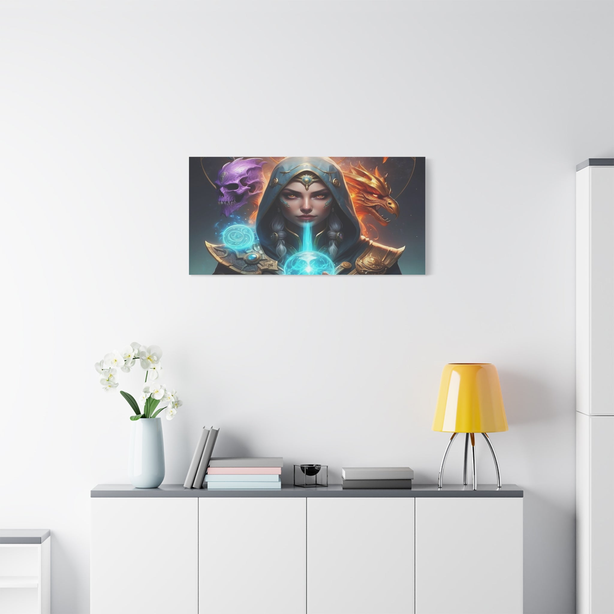 Mystical Sorceress Canvas Artwork - Fantasy Wall Decor