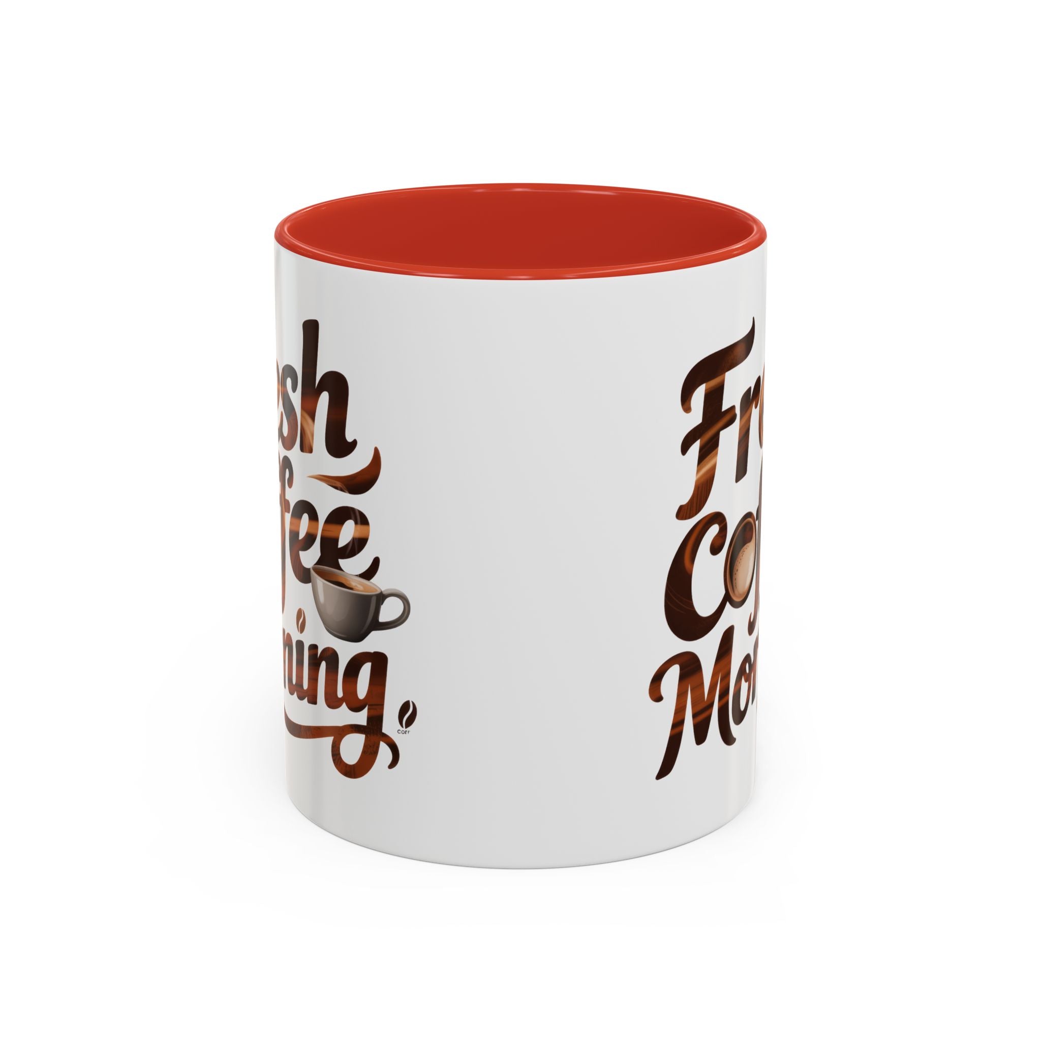 Morning Coffee Accent Mug - 'Fresh Coffee Morning' Design cup