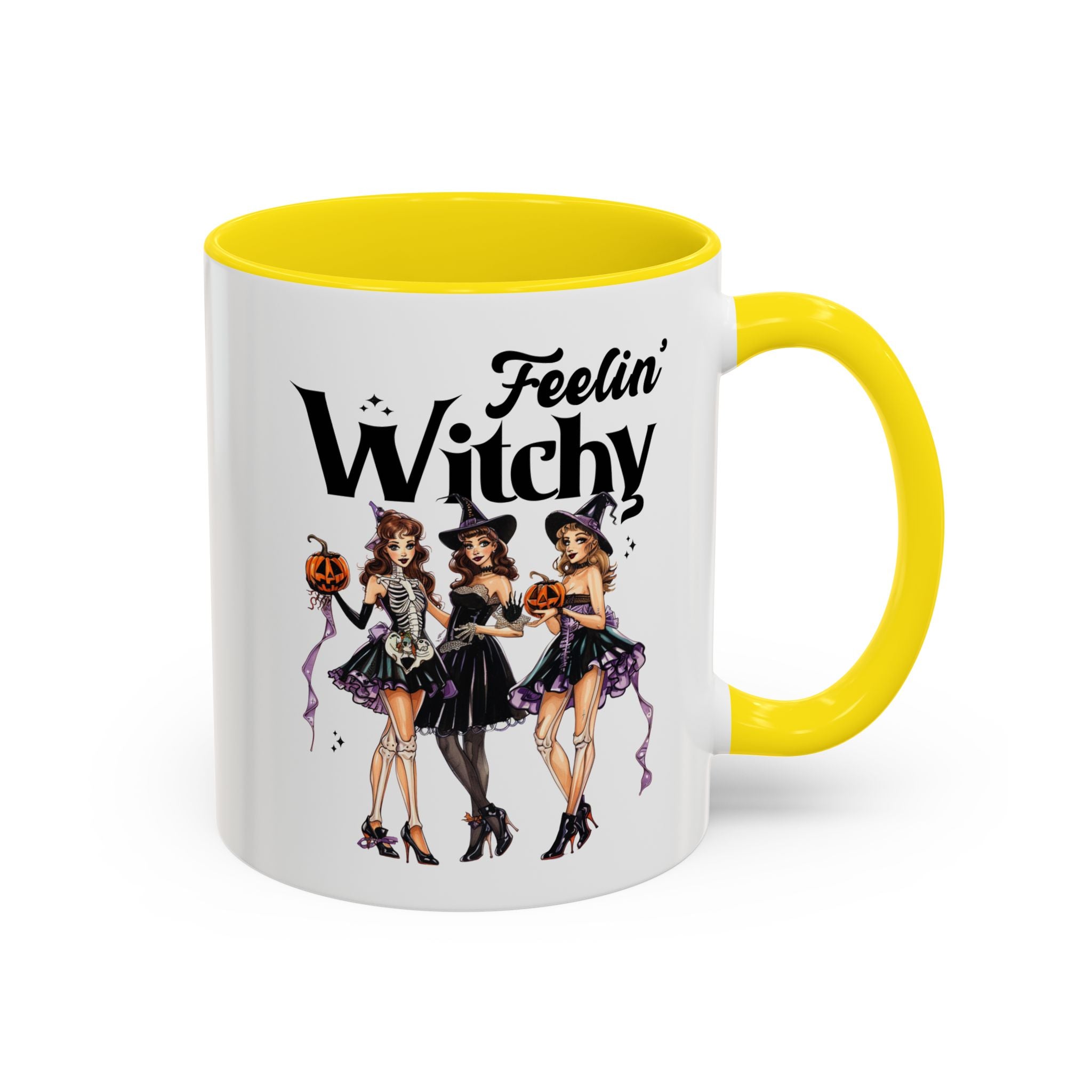 Witchy Accent Coffee Mug - Spooky Halloween Mug, Witchy Decor, Gift for Her, Fall Coffee Cup, Party Mug