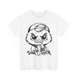 Don't Duck With Me Unisex Heavy Cotton Tee - Fun Cartoon Design Perfect for Casual Days