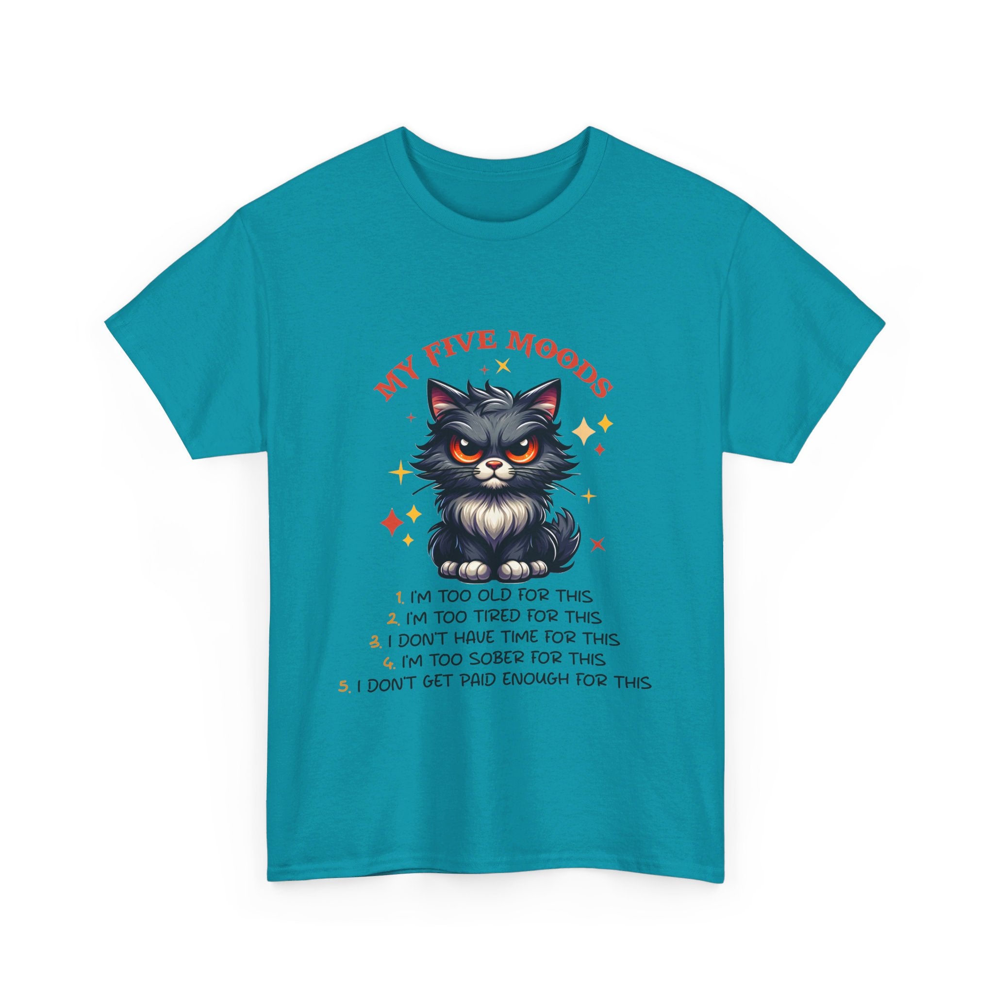 Grumpy cat five moods Unisex Heavy Cotton Tee by the x m world