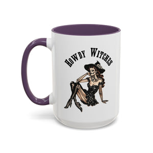 Howdy Witches Coffee Mug - Spooky Halloween Mug, Gift for Witches, Witchy Decor, Gothic Coffee Cup, Skeleton Design
