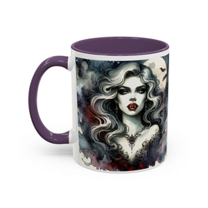 Gothic vampire Elegance Coffee Mug,  Halloween Decor, Dark Art Mug, Spooky Homeware