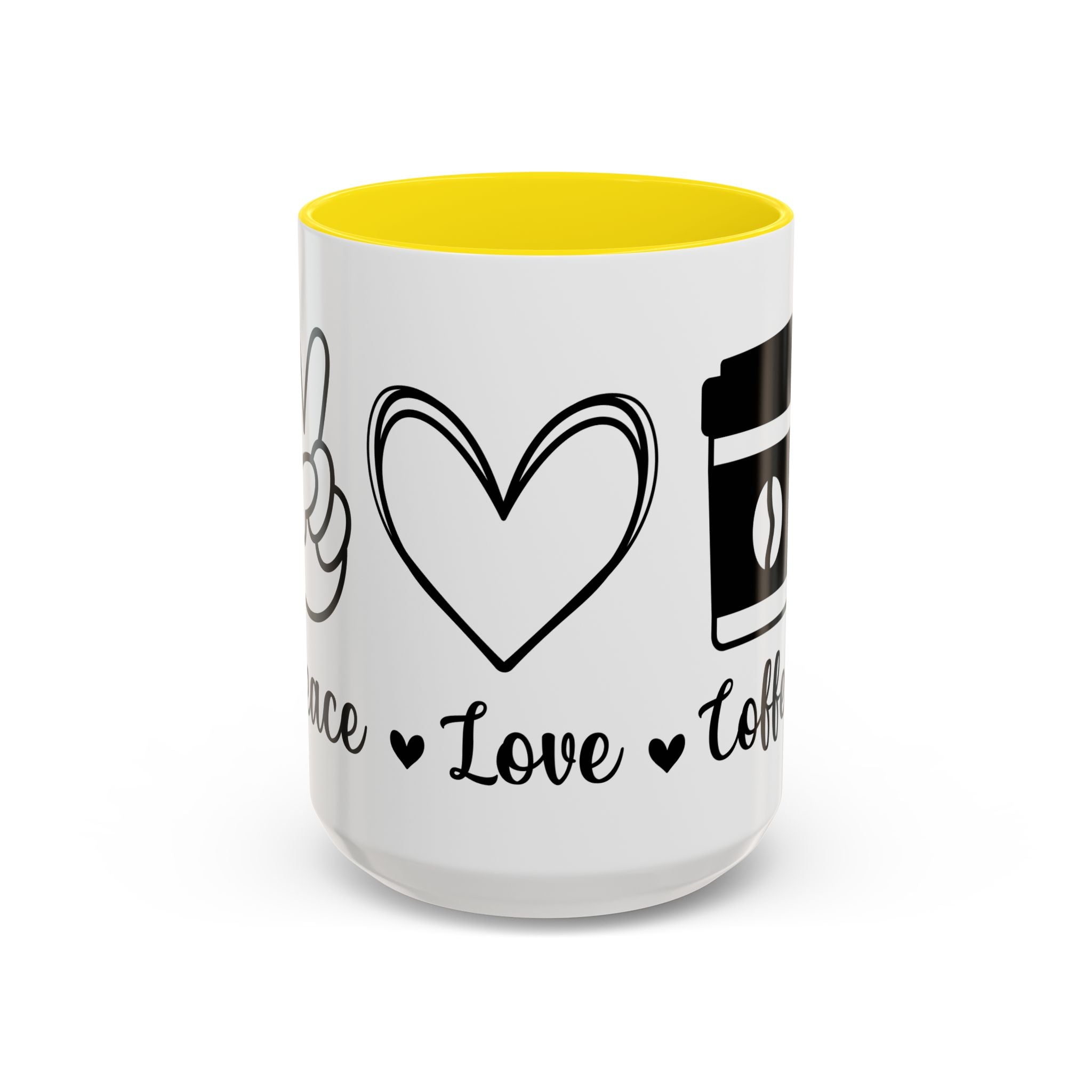 peace love coffee Accent Coffee Mug (11, 15oz)