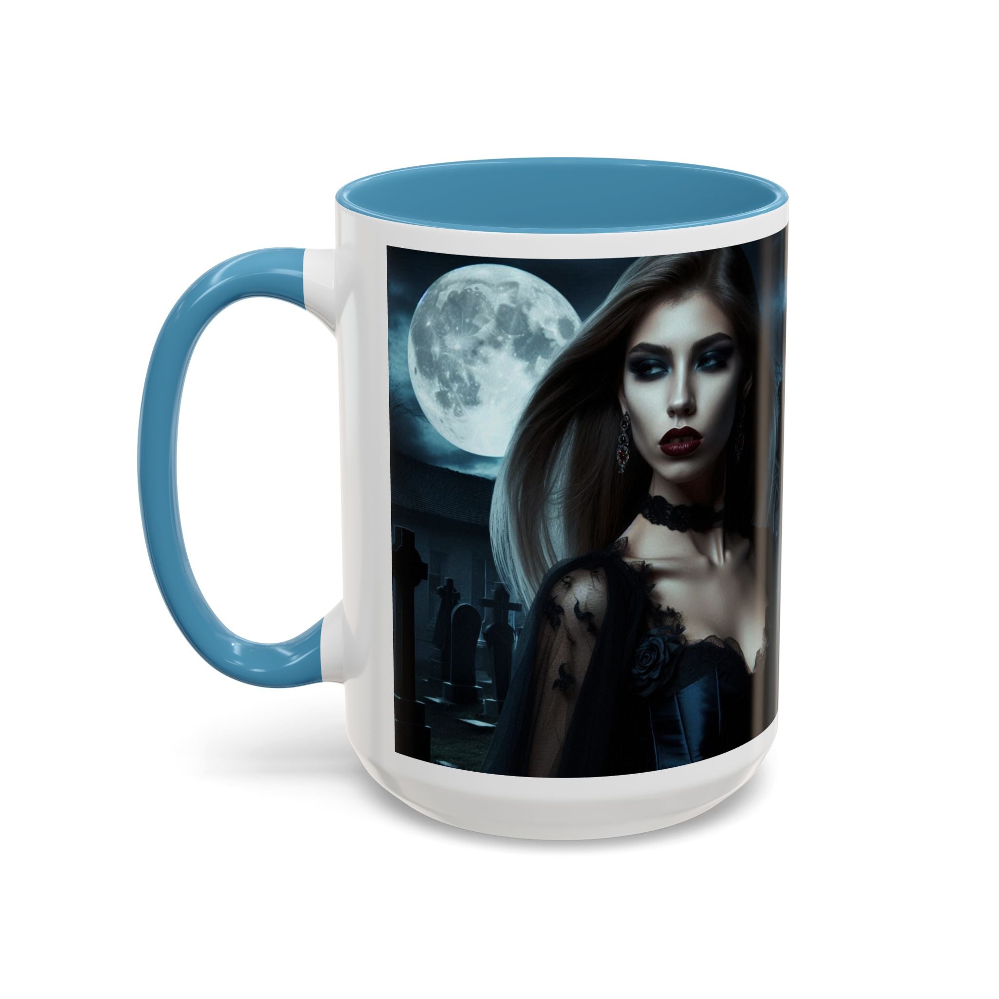 sexy young woman vampire Gothic Moonlit Accent Coffee Mug - 11 or 15oz
