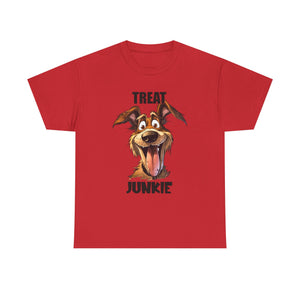 Dog Lovers Treat Junkie Tee, Unisex Dog T-Shirt, Pet Owner Gift, Funny Dog Shirt, Animal Lover Apparel, Dog Enthusiast Gift