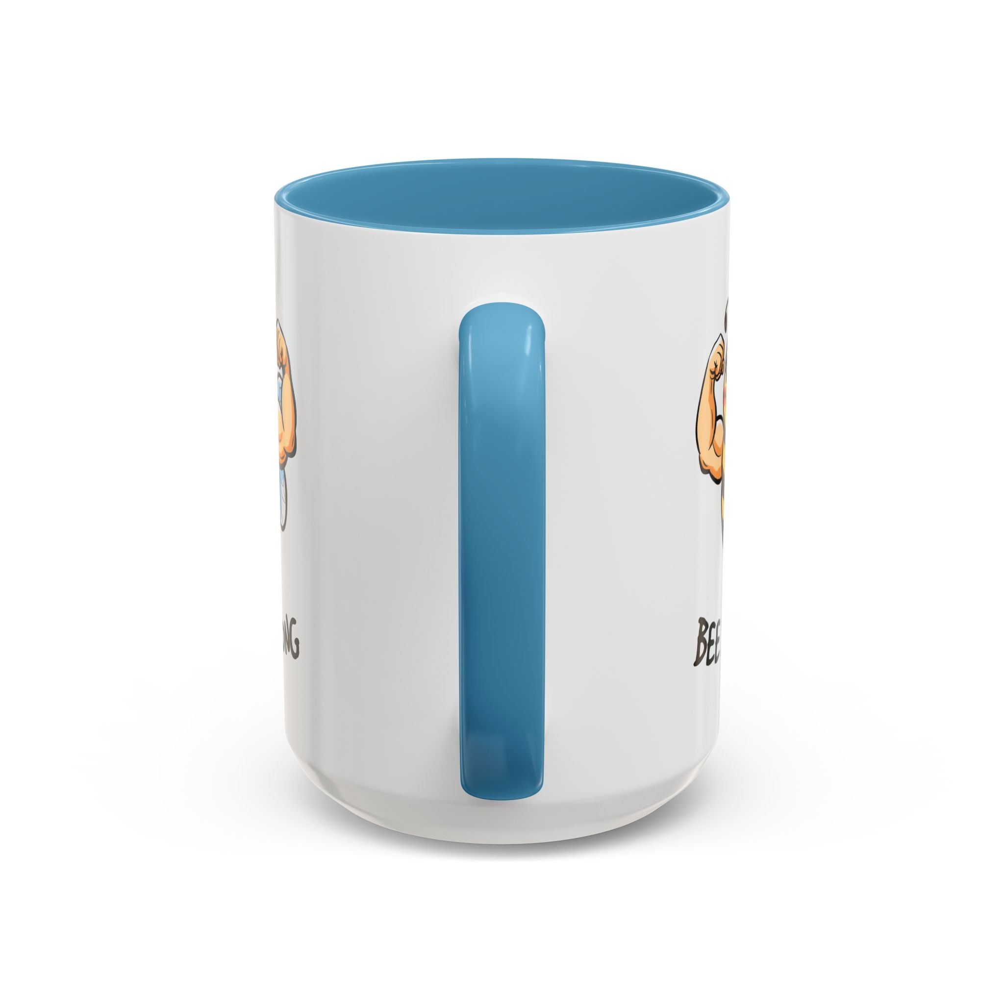 Bee Strong Accent Coffee Mug - Motivational Mug for Strength and mental health