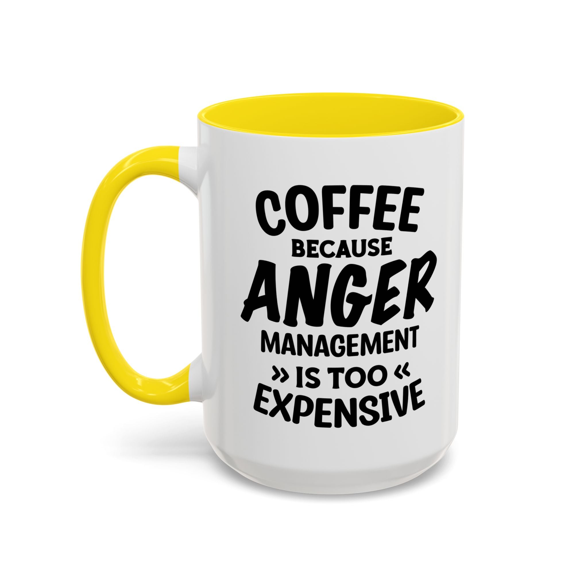 Funny Anger Management Coffee Mug, Gift for Coffee Lovers, Stress Relief, Black Accent, Humorous Cup for Friends, Office Humor, Funny Gifts