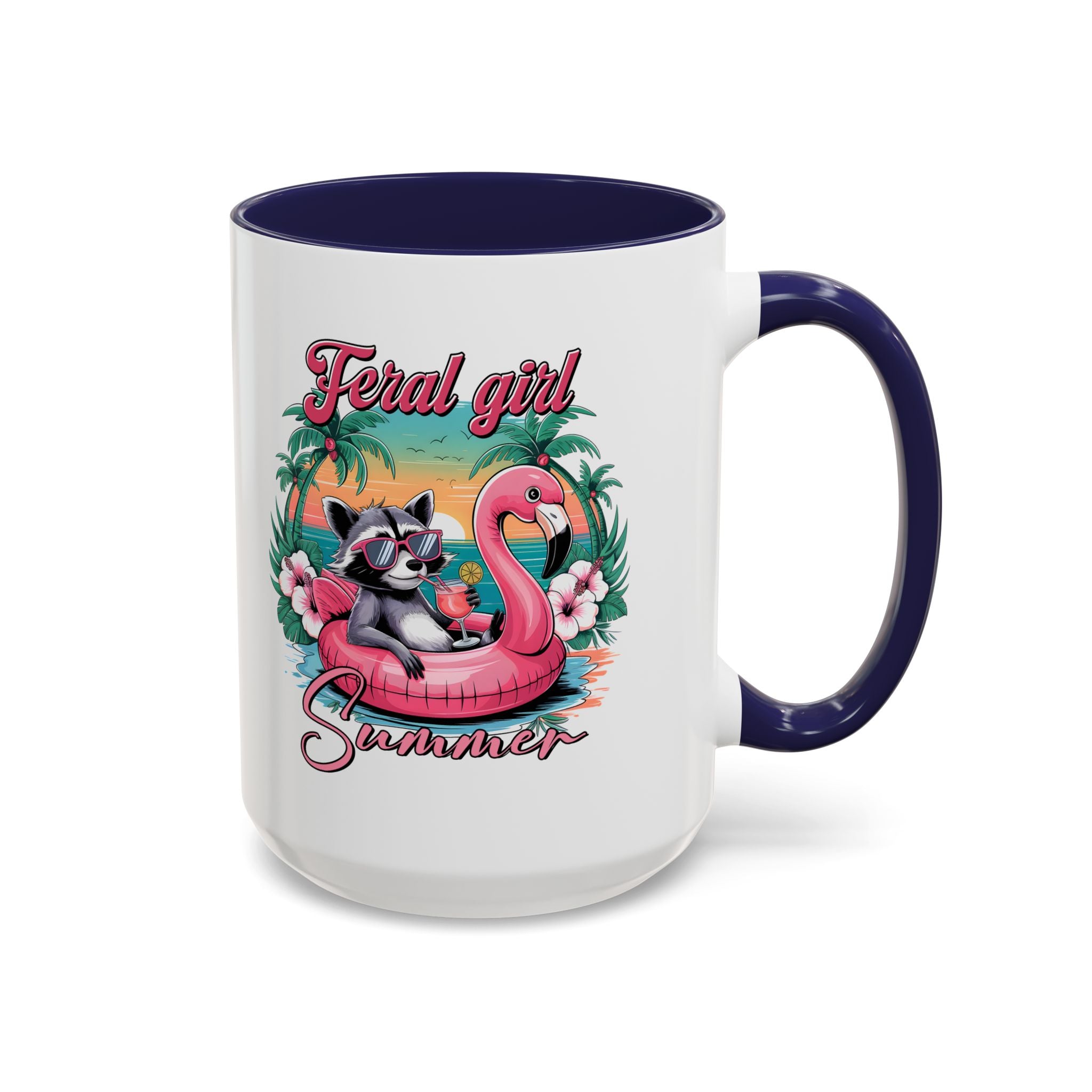 Feral Girl Summer Coffee Mug - Accent Design for Animal Lovers